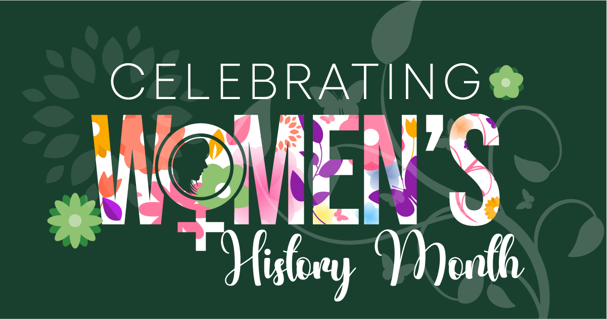 Celebrating women's history month graphic